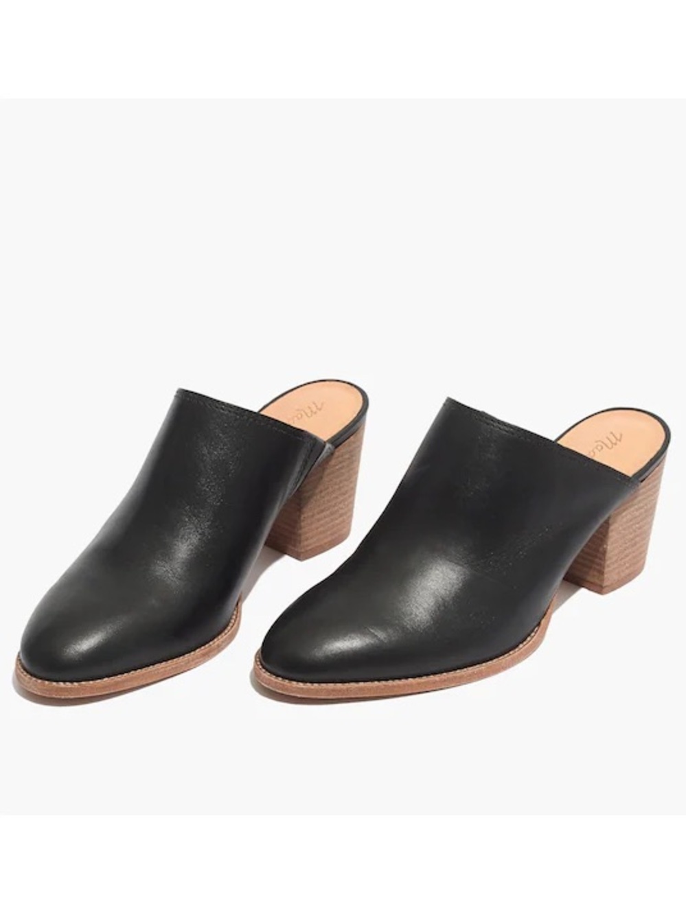 Madewell Black Leather Harper Mule - Size 6